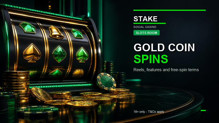 Slot reels in the Stake lobby